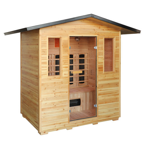 Cayenne 4-person outdoor infrared sauna - By SunRay Sauna