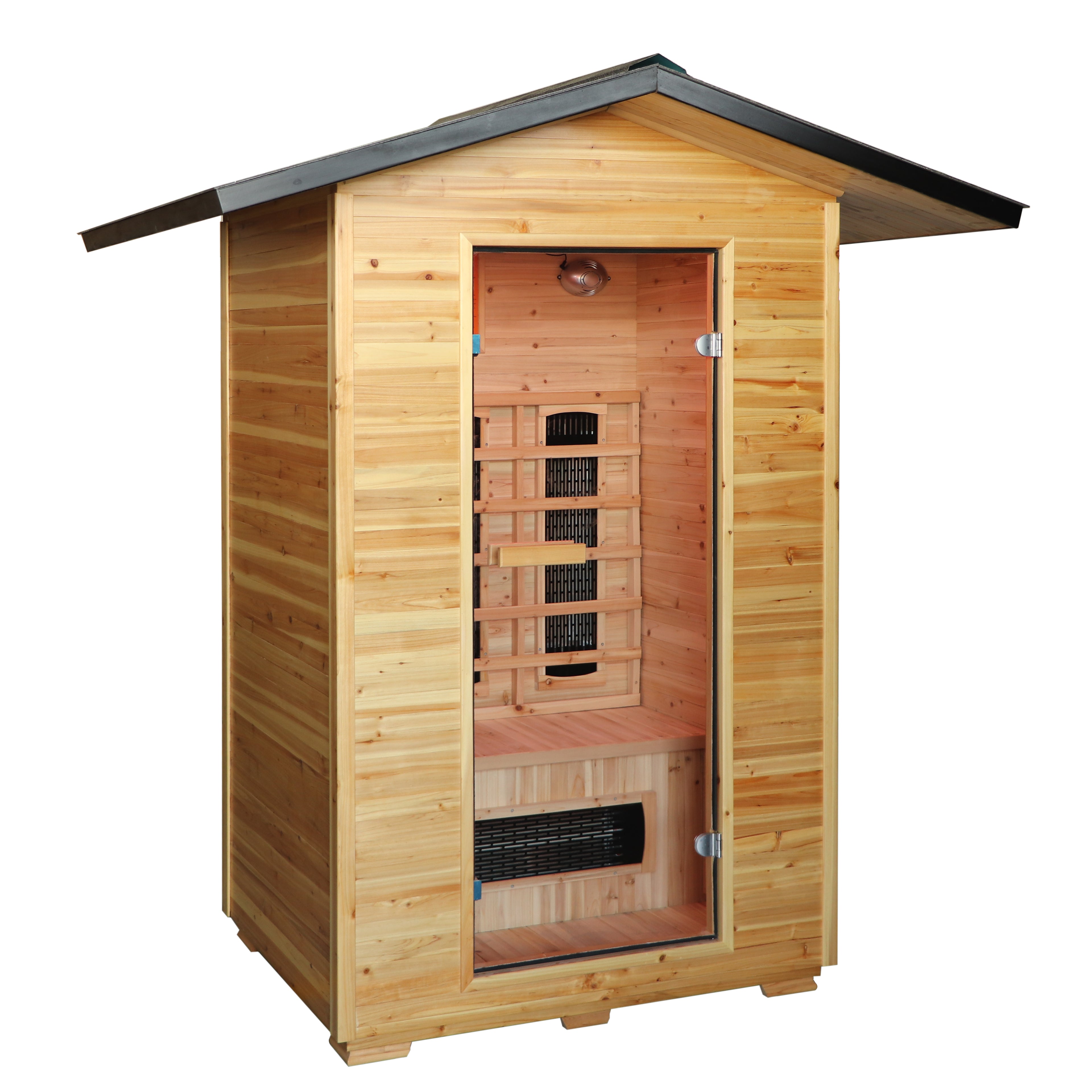 Burlington 2-Person Outdoor Infrared Sauna - by SunRay Saunas
