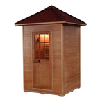 Eagle 2 Person Outdoor Traditional Wet/Dry Sauna with Harvia Heater - buy SunRay Sauna