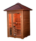 SunRay Saunas brand, Bristow 2-Person Outdoor Wet/Dry Traditional Sauna with Harvia Heater