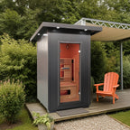 Logan 2-Person Modern Outdoor Sauna - By SunRay Sauna