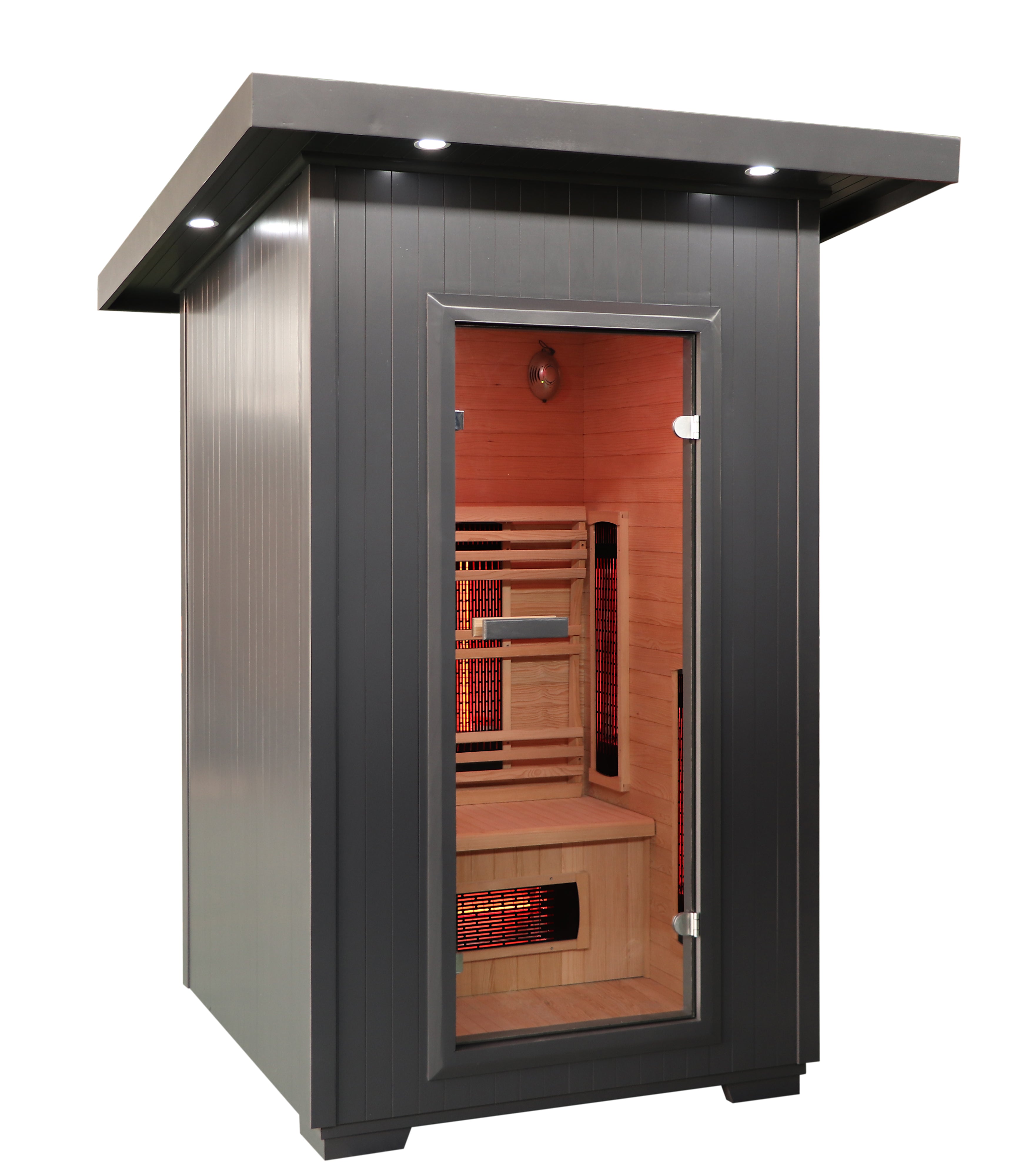 Logan 2-Person Modern Outdoor Sauna - By SunRay Sauna
