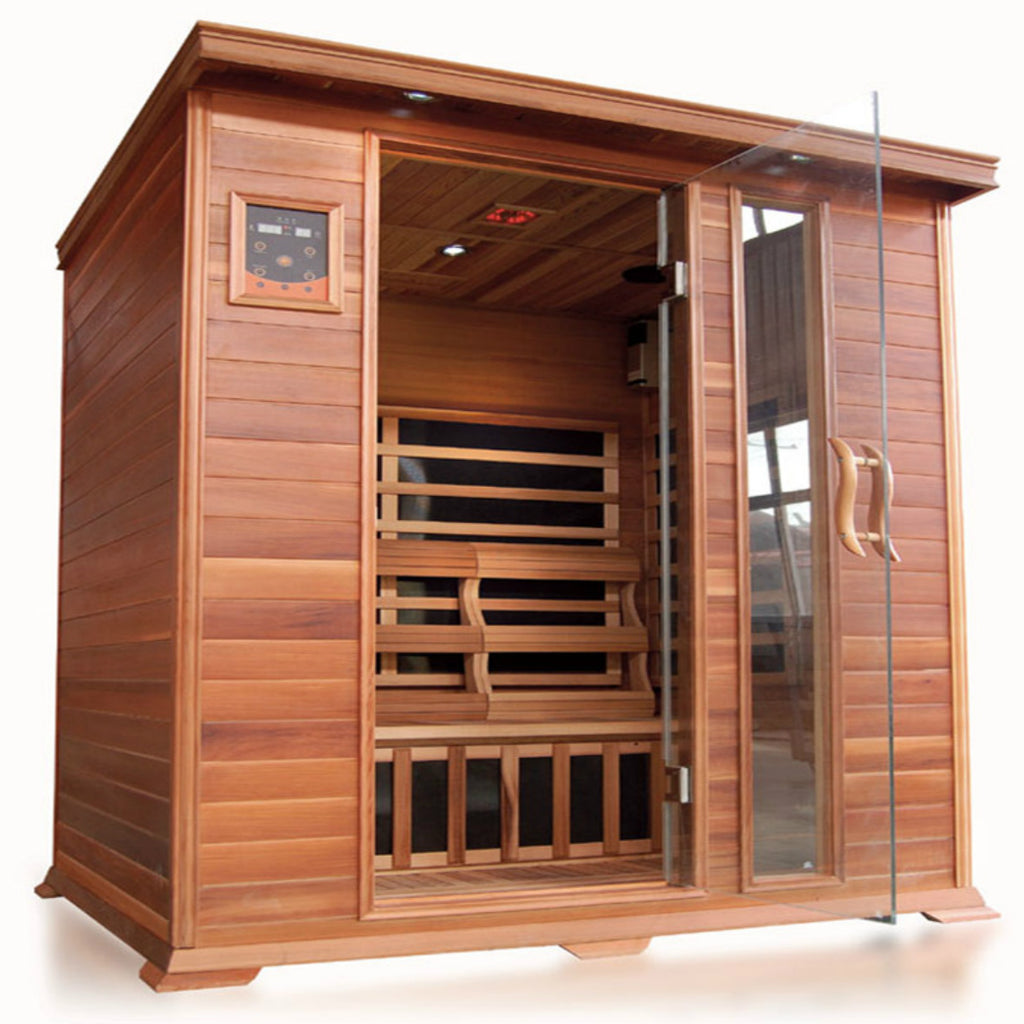 Savannah 3 Person Cedar Indoor Infrared Sauna w/Carbon Heaters - by SunRay Saunas