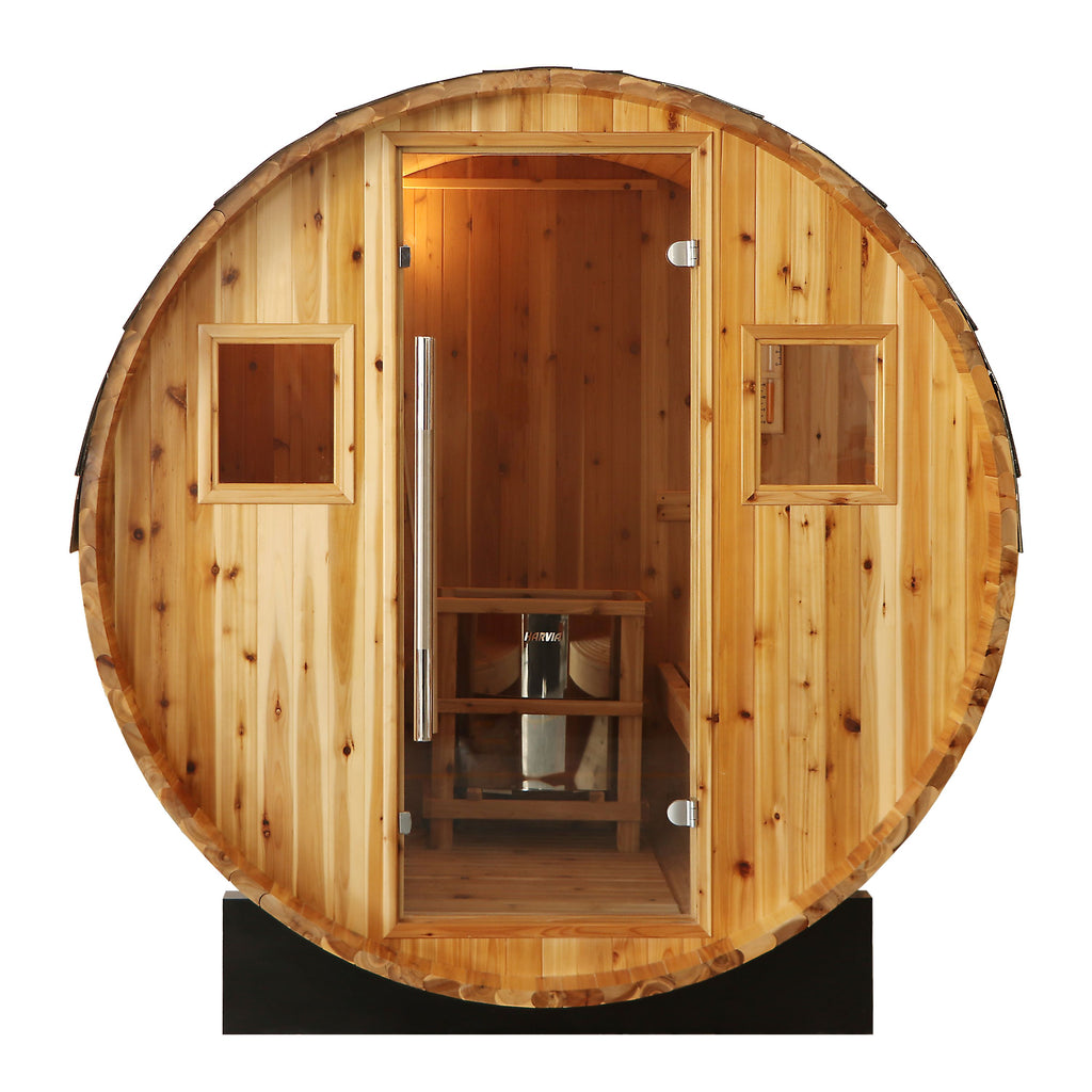 Aurora 2-4 Person Outdoor Barrel Sauna - by SunRay Saunas