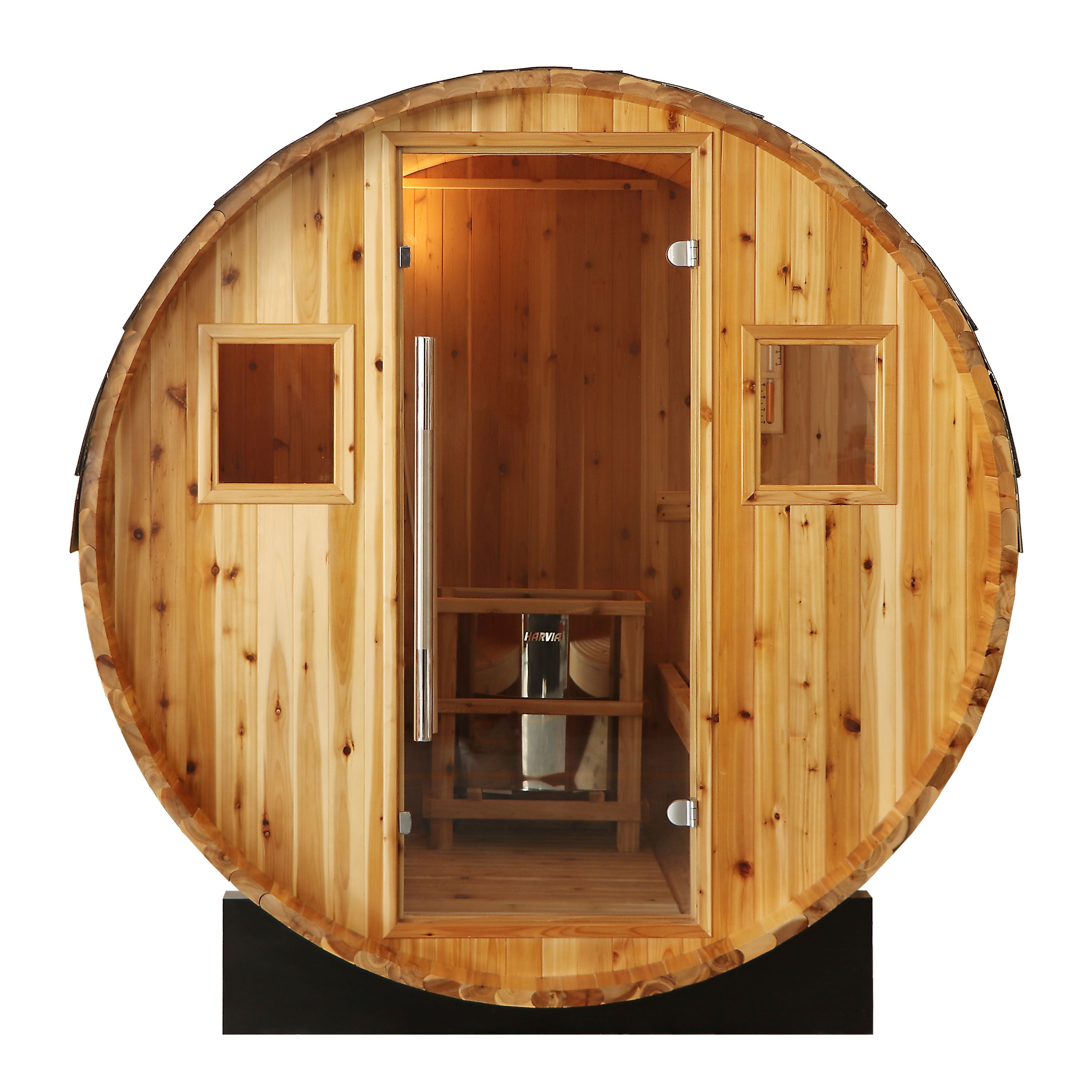 Aurora 2-4 Person Outdoor Barrel Sauna - by SunRay Saunas