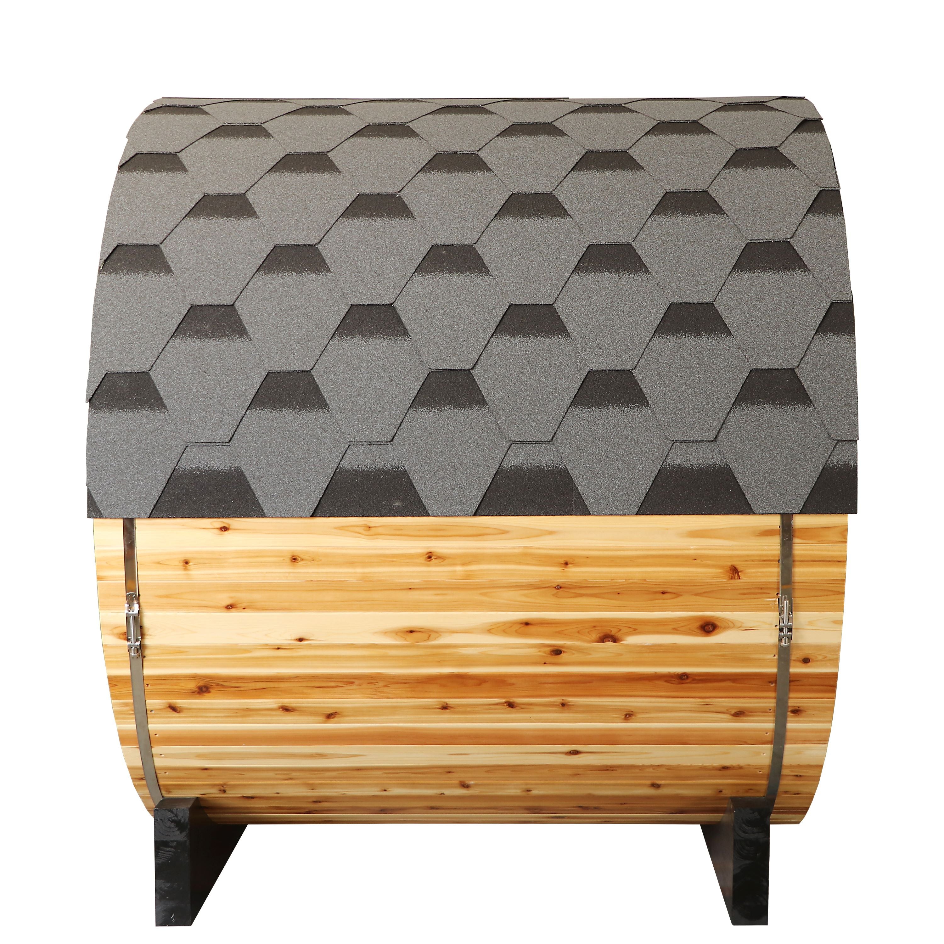 Aurora 2-4 Person Outdoor Barrel Sauna - by SunRay Saunas
