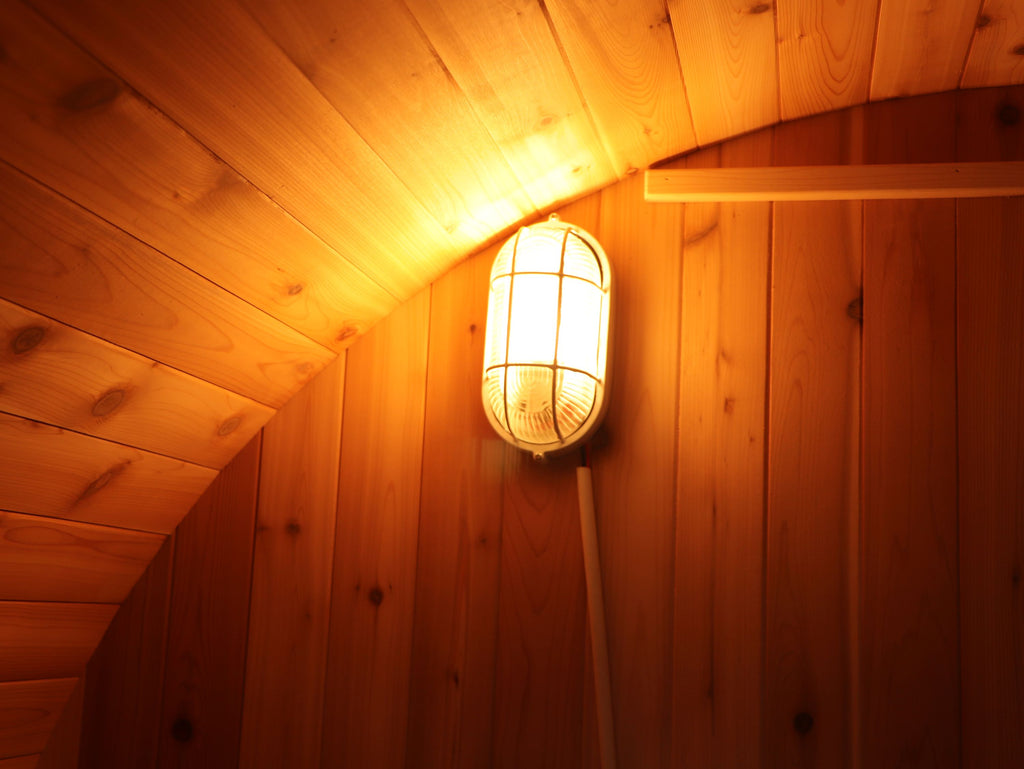 Aurora 2-4 Person Outdoor Barrel Sauna - by SunRay Saunas