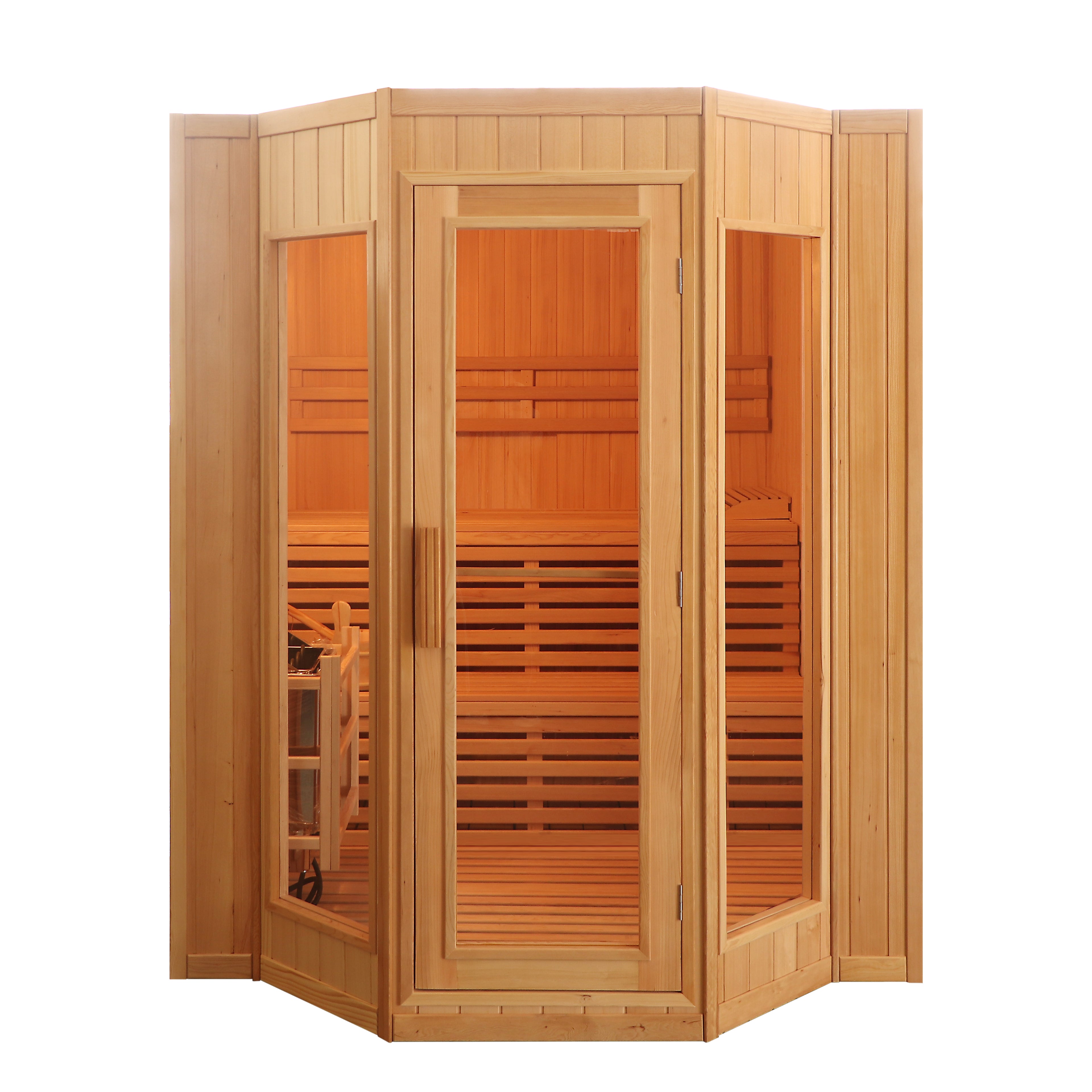 Tiburon Traditional 4-Person Indoor Steam Sauna - by SunRay Saunas