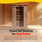 HeatWave Brand, Yukon 2-Person Cedar Infrared Sauna with 6 Carbon Heaters