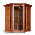 HeatWave Brand, Hudson Bay 3-Person Cedar Corner Infrared Sauna with 7 Carbon Heaters