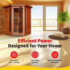 HeatWave Brand, Hudson Bay 3-Person Cedar Corner Infrared Sauna with 7 Carbon Heaters