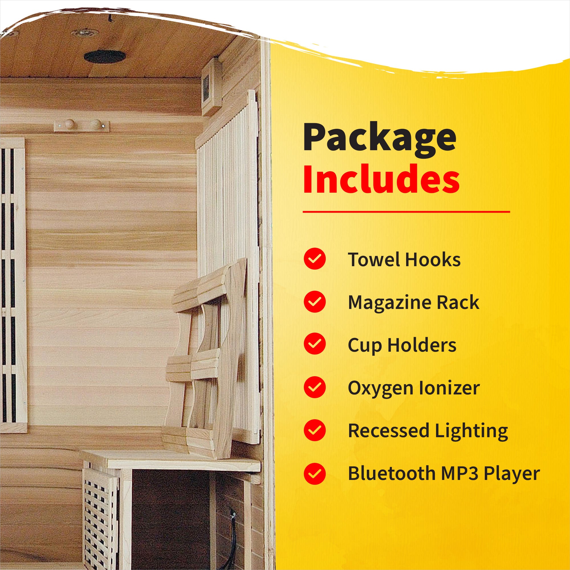 HeatWave Brand, Klondike 4-Person Cedar Infrared Sauna with 9 Heaters