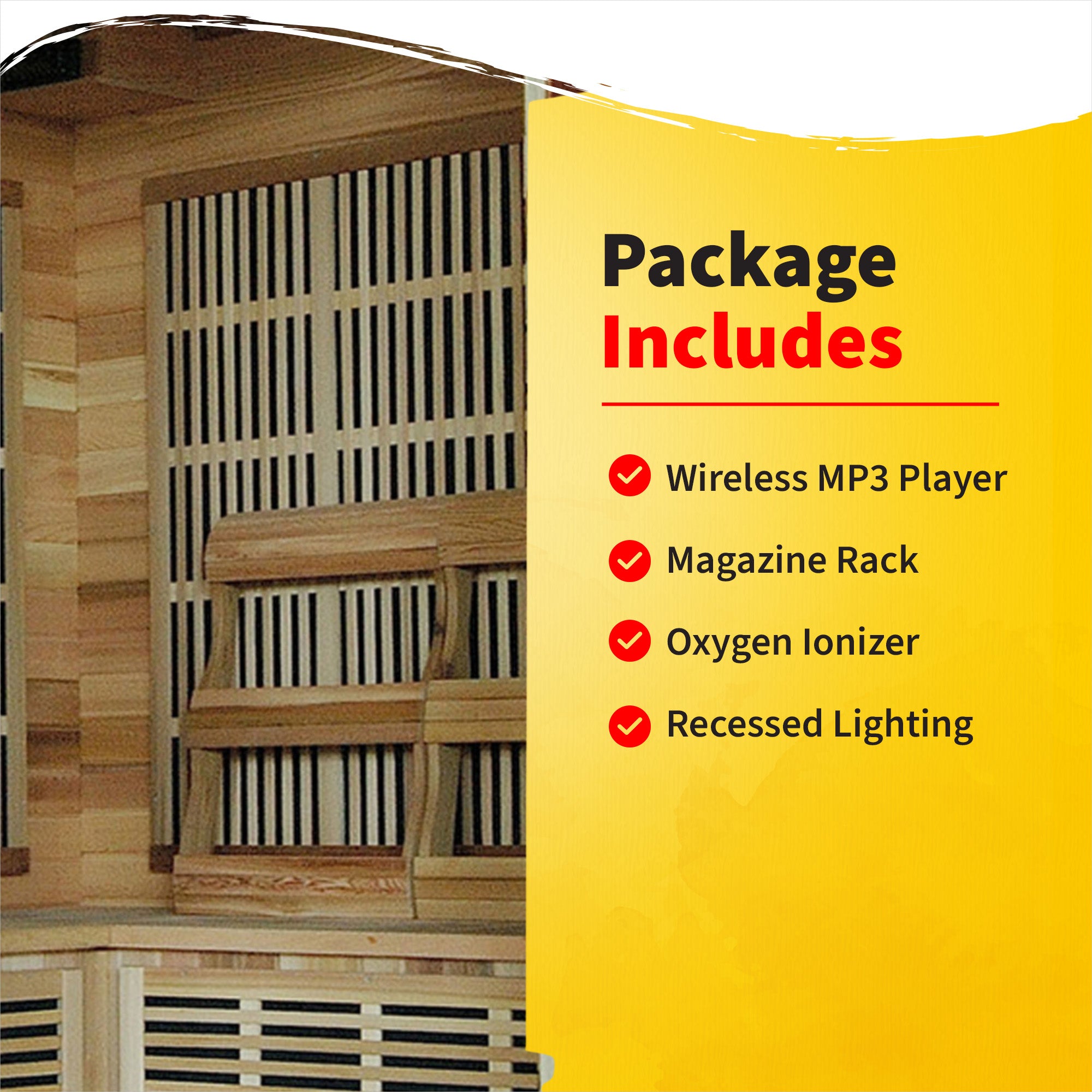 HeatWave Brand, Whistler 4-Person Cedar Corner Infrared Sauna with 10 Carbon Heaters