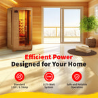 HeatWave Brand, Buena Vista 1-2 Person Hemlock Infrared Sauna with 3 Ceramic Heaters