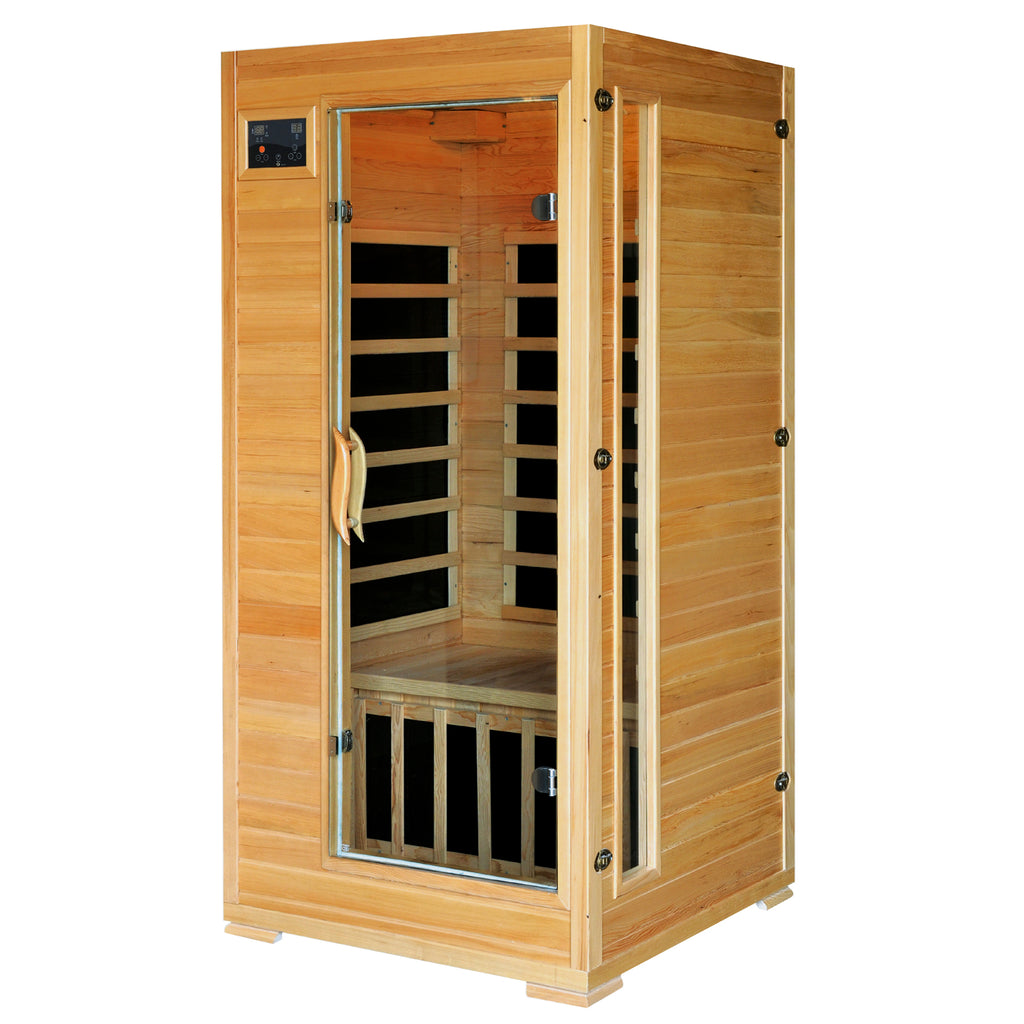 HeatWave Brand, Buena Vista 1-2 Person Hemlock Infrared Sauna with 4 Carbon Heaters