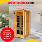 HeatWave Brand, Buena Vista 1-2 Person Hemlock Infrared Sauna with 4 Carbon Heaters