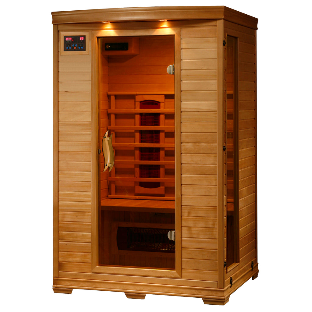 HeatWave Brand, Coronado 2-Person Hemlock Infrared Sauna with 5 Ceramic Heaters