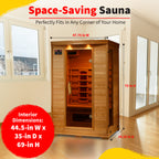 HeatWave Brand, Coronado 2-Person Hemlock Infrared Sauna with 5 Ceramic Heaters