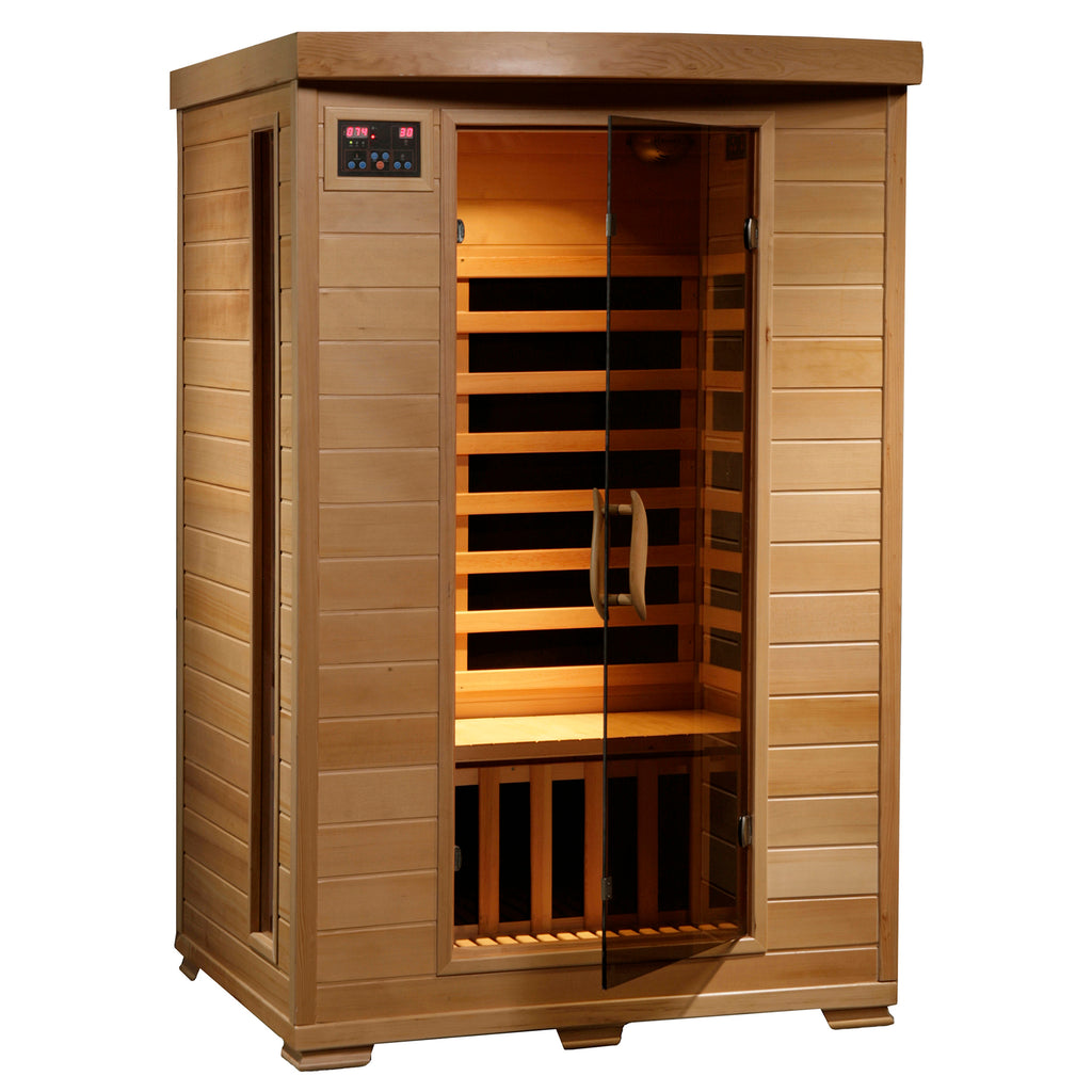 HeatWave Brand, Coronado 2-Person Hemlock Deluxe Infrared Sauna with 6 Carbon Heaters