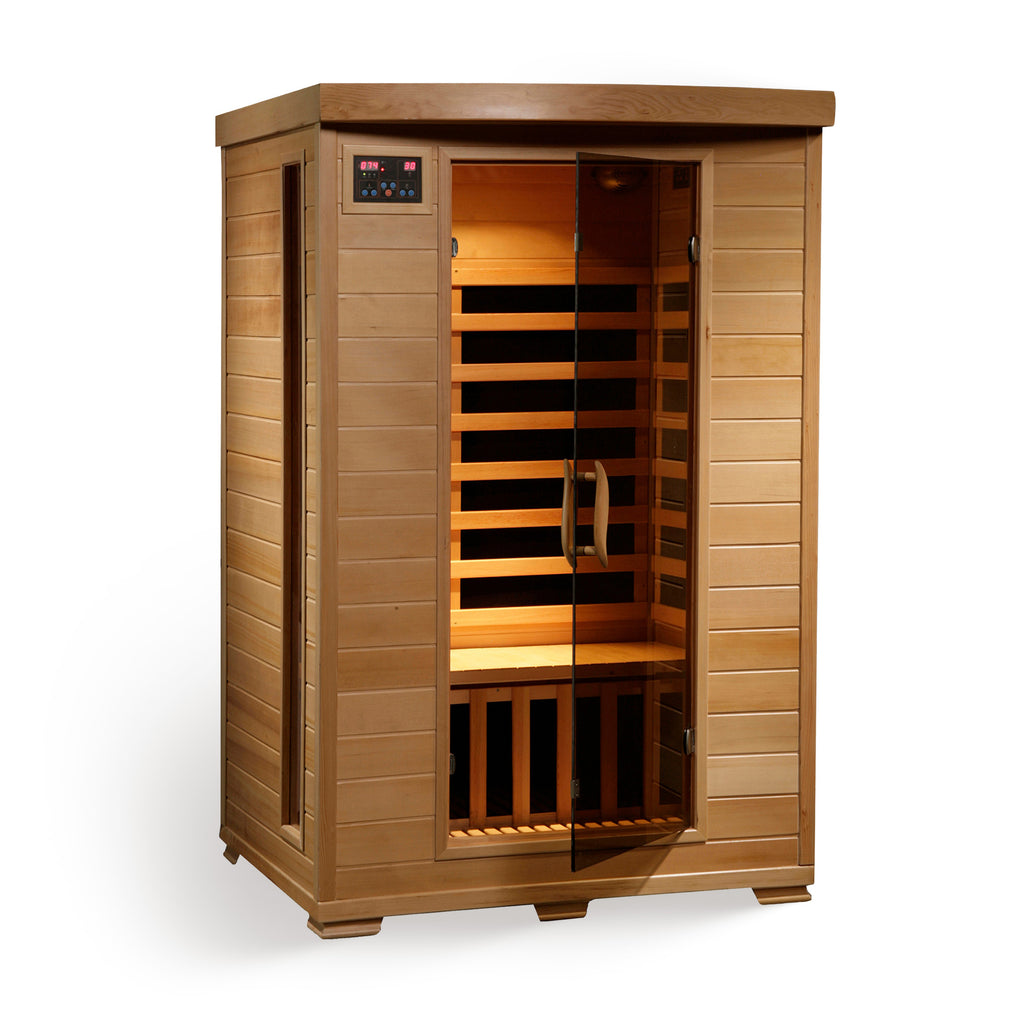 Coronado 2-Person Hemlock Infrared Sauna with 5 Ceramic Heaters - by Heat Wave