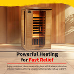 HeatWave Brand, Coronado 2-Person Hemlock Deluxe Infrared Sauna with 6 Carbon Heaters