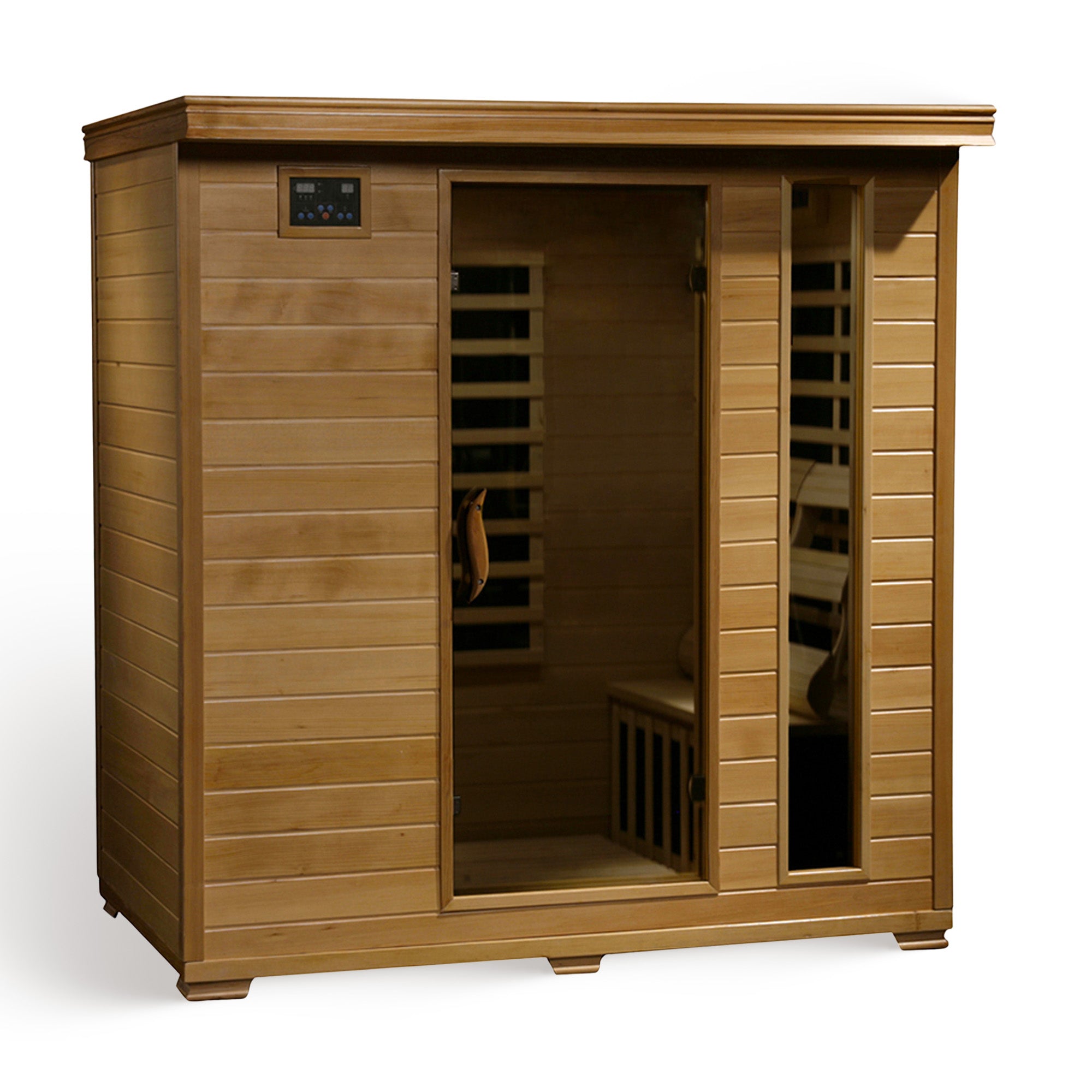 HeatWave Brand, Monticello 4-Person Hemlock Infrared Sauna with 9 Carbon Heaters