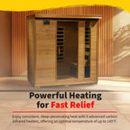 HeatWave Brand, Monticello 4-Person Hemlock Infrared Sauna with 9 Carbon Heaters