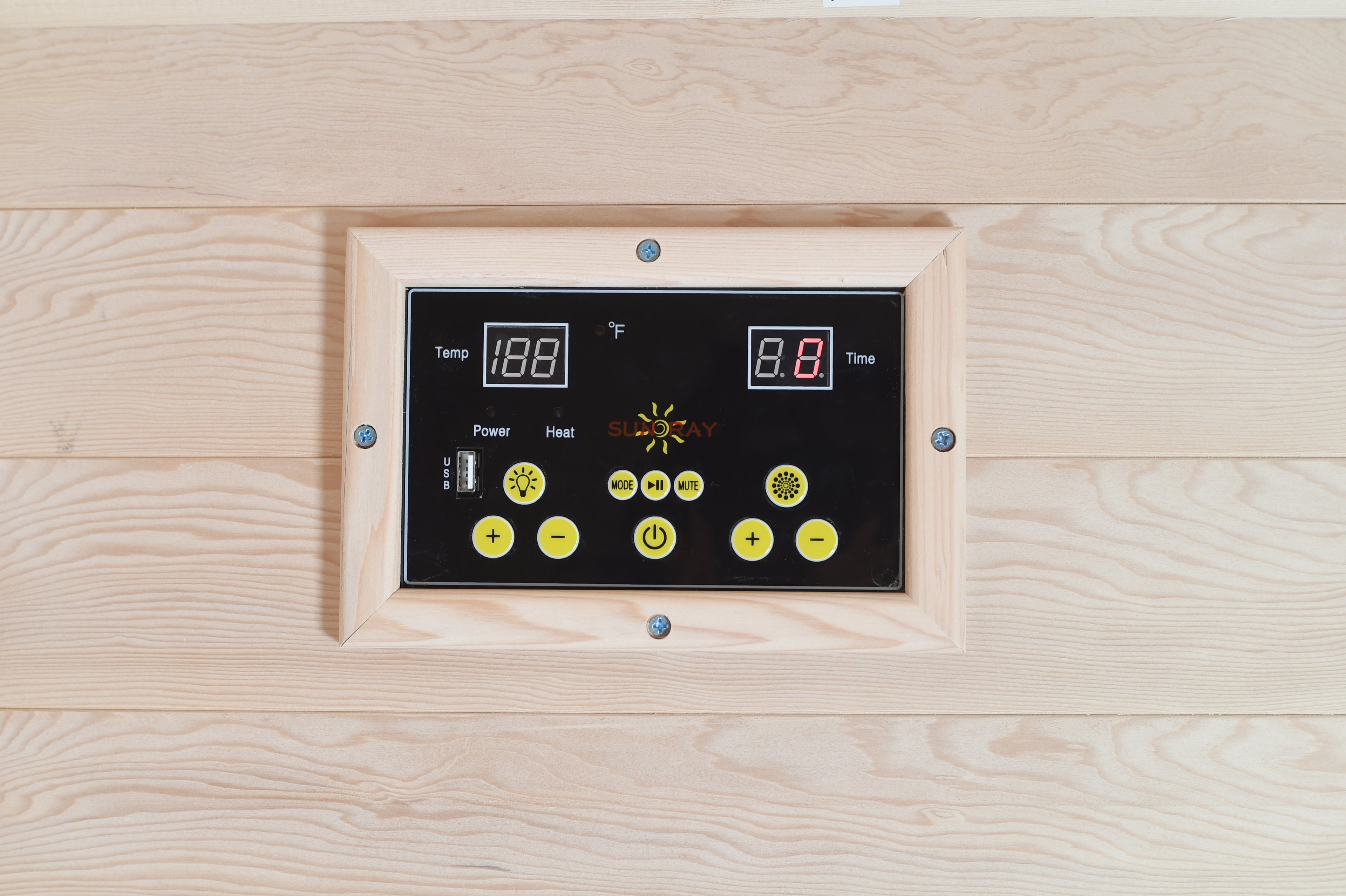 SunRay Saunas brand, Bristow 2-Person Outdoor Wet/Dry Traditional Sauna with Harvia Heater