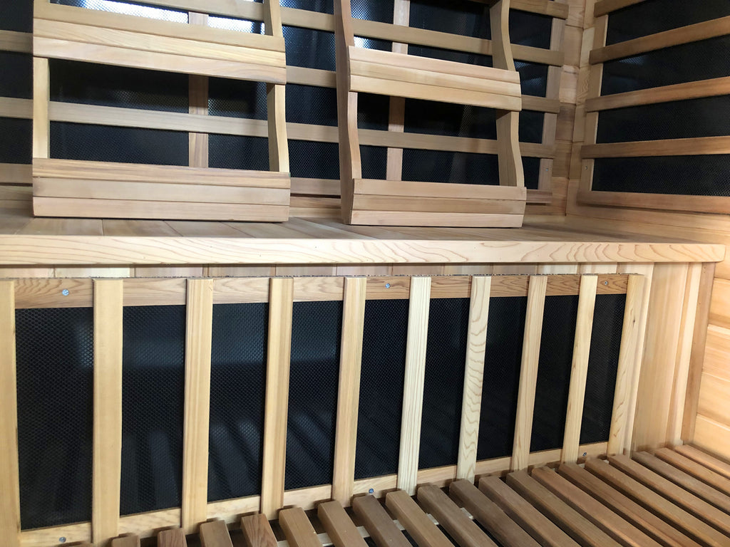 Savannah 3 Person Cedar Indoor Infrared Sauna w/Carbon Heaters - by SunRay Saunas