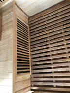 SunRay Sauna brand, Roslyn 4-Person, Bluetooth Compatible FAR Infrared Sauna in Canadian Red Cedar