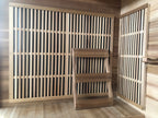 SunRay Sauna brand, Roslyn 4-Person, Bluetooth Compatible FAR Infrared Sauna in Canadian Red Cedar