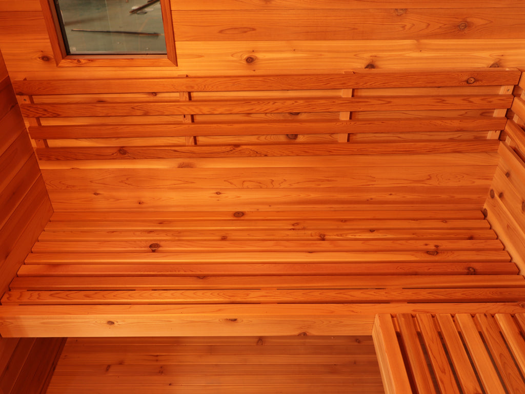 Denali 4-Person Contemporary Outdoor Sauna - by SunRay Sauna