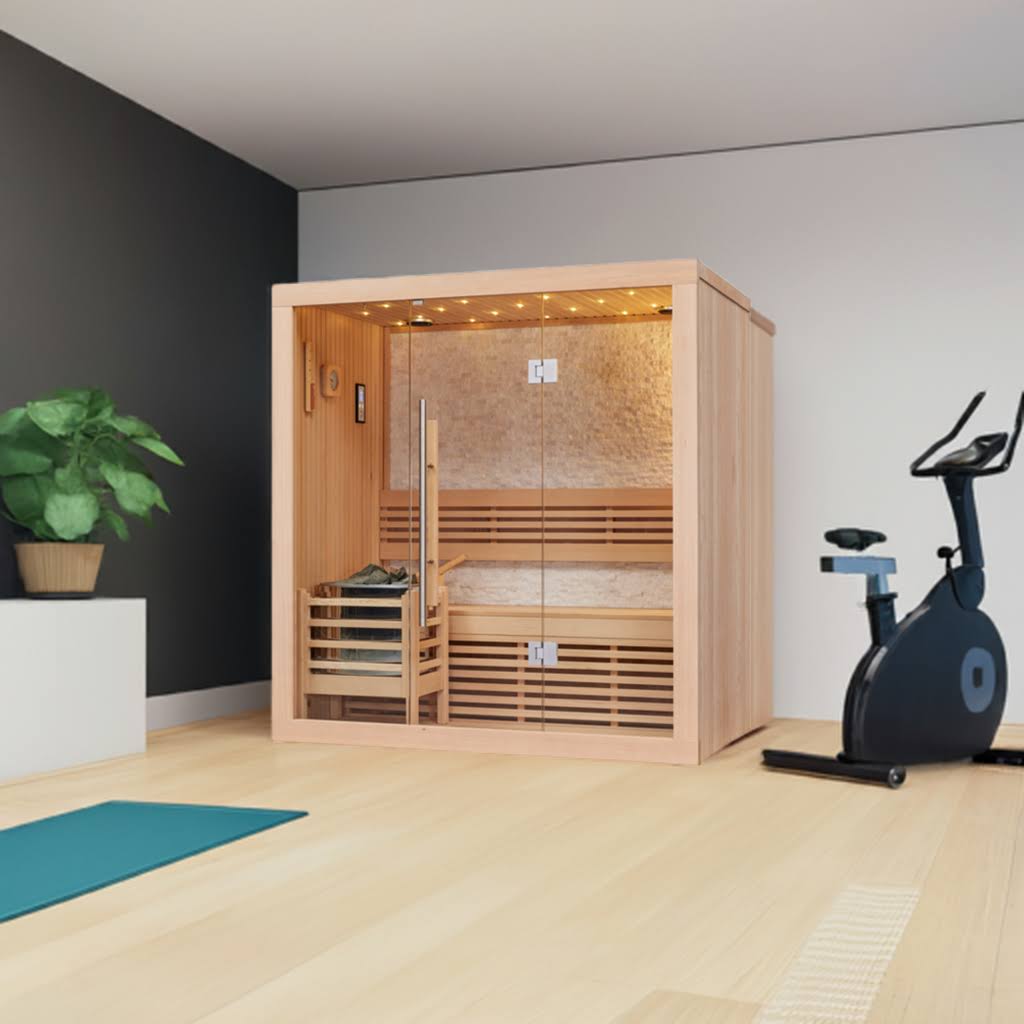 Westlake 3-Person Indoor Traditional Sauna - by SunRay Sauna