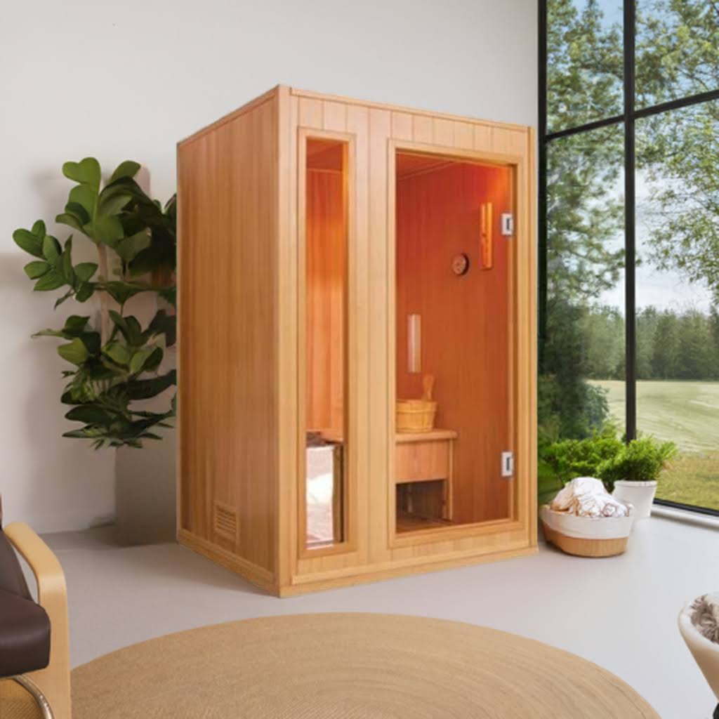 SunRay Saunas brand,  Baldwin 2-Person Indoor Traditional Sauna