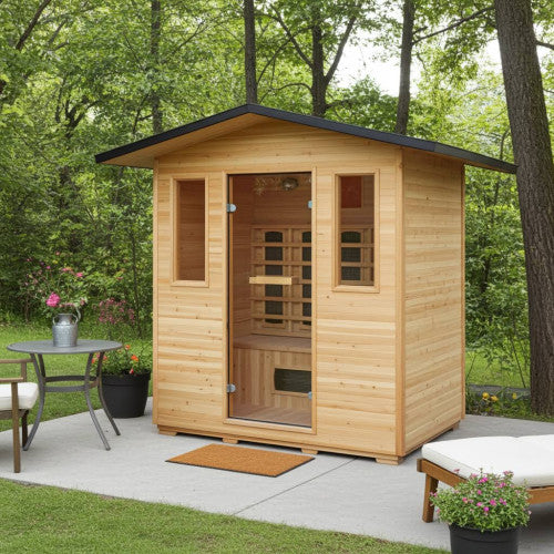 Cayenne 4-person outdoor infrared sauna - By SunRay Sauna