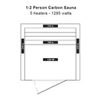 Majestic 1-2 Person Hemlock Infrared Sauna with 5 Carbon Heaters - by Heat Wave