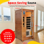 Majestic 1-2 Person Hemlock Infrared Sauna with 5 Carbon Heaters - by Heat Wave