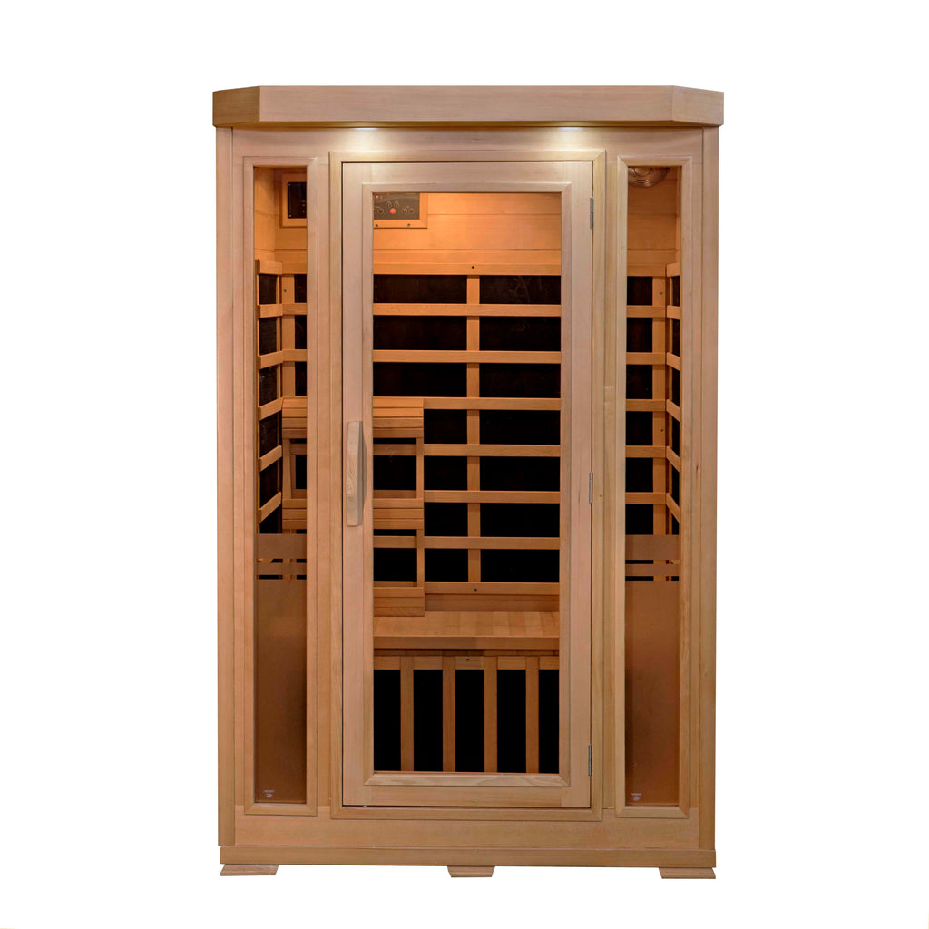 HeatWave Brand,  Sonoma 2-Person Hemlock Premium Infrared Sauna with 6 Carbon Heaters
