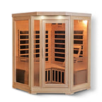 HeatWave Brand, Sonoma 3-Person Hemlock Infrared Corner Sauna with 7 Carbon Heaters