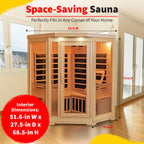 HeatWave Brand, Sonoma 3-Person Hemlock Infrared Corner Sauna with 7 Carbon Heaters
