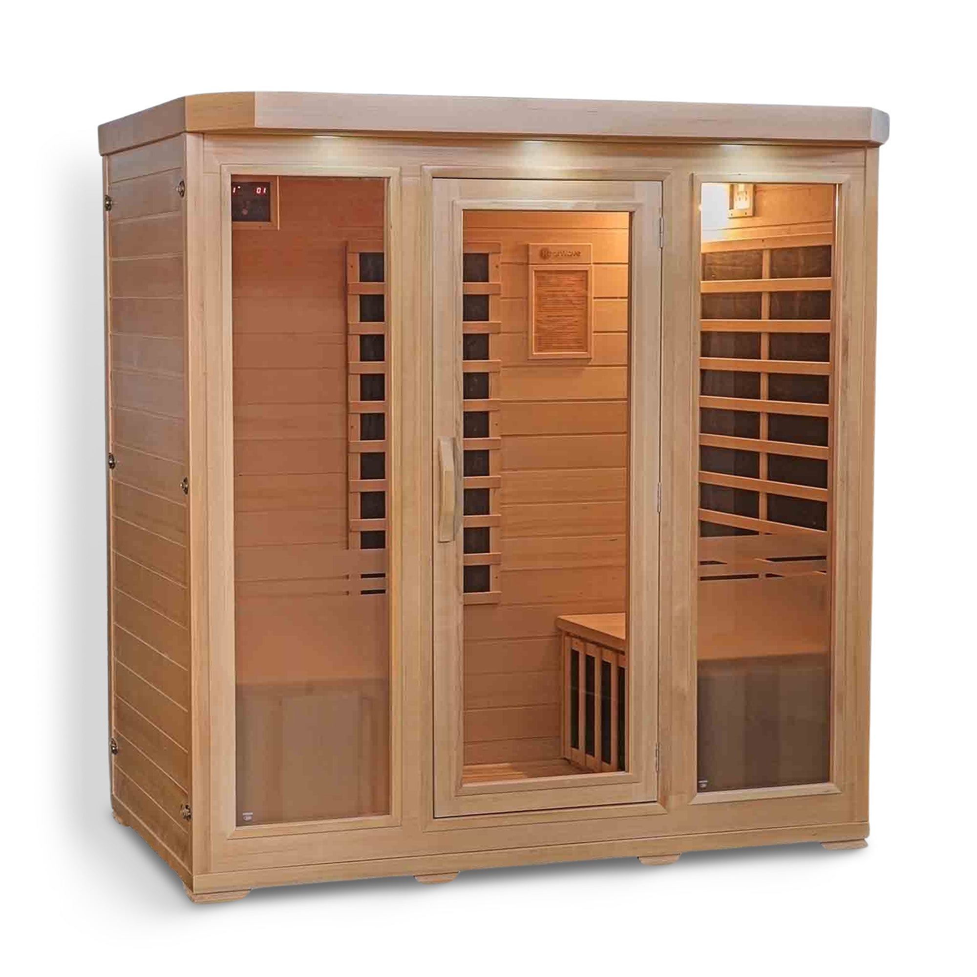 HeatWave Brand, Sonoma 4-Person Hemlock Infrared Sauna with 9 Carbon Heaters