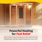 HeatWave Brand, Sonoma 4-Person Hemlock Infrared Sauna with 9 Carbon Heaters