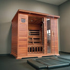 Savannah 3 Person Cedar Indoor Infrared Sauna w/Carbon Heaters - by SunRay Saunas