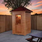 Eagle 2 Person Outdoor Traditional Wet/Dry Sauna with Harvia Heater - buy SunRay Sauna