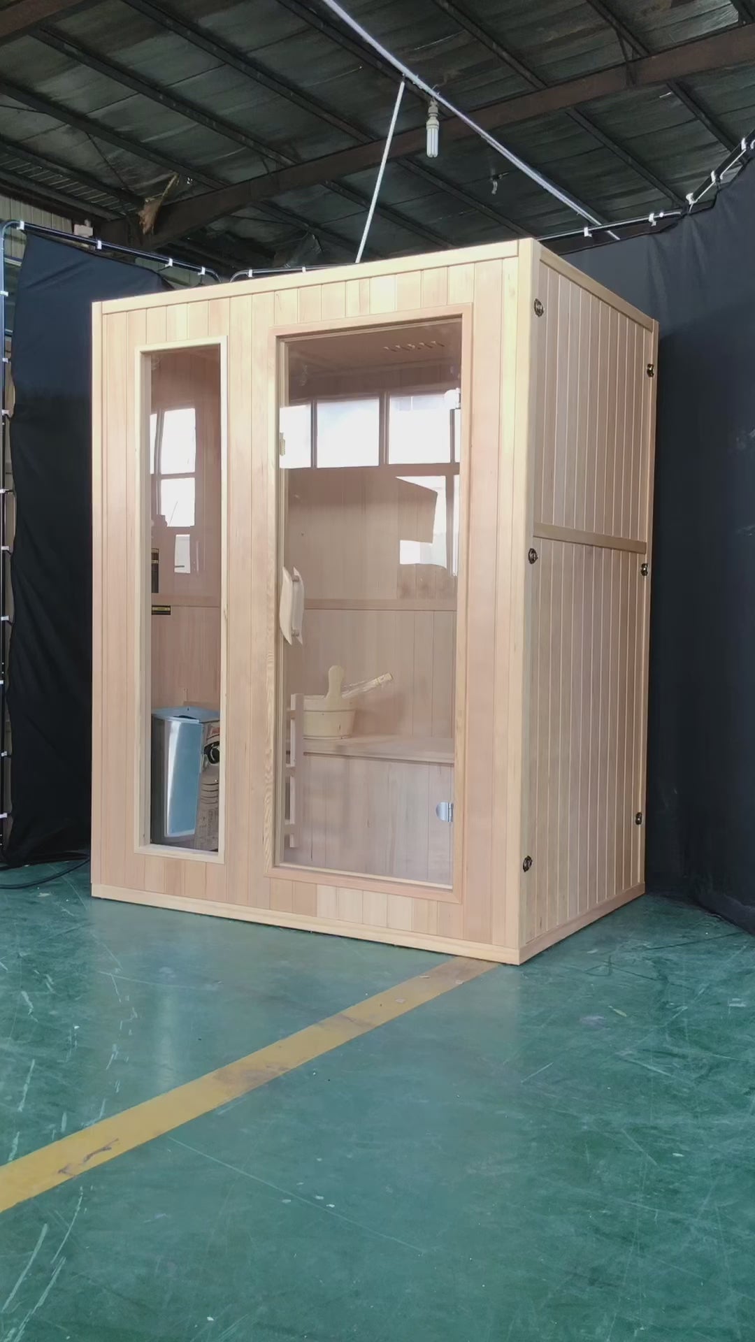 SunRay Saunas brand,  Baldwin 2-Person Indoor Traditional Sauna